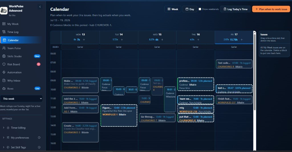 WorkPulse Calendar