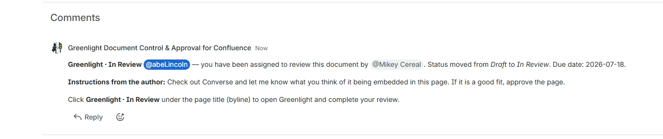 Greenlight page banner during review
